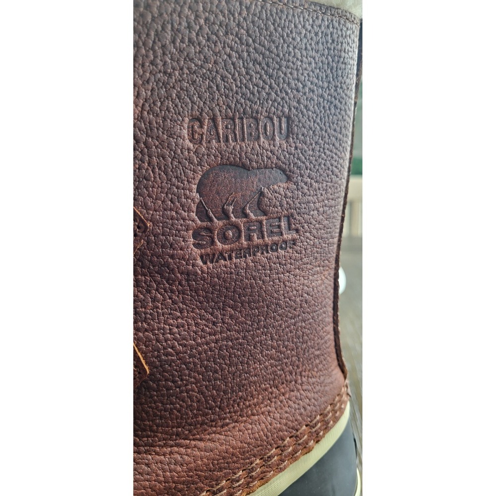Sorel Caribou Men's Waterproof Winter Boots Size 9 Tobacco Brown Rated -40F New - Picture 2 of 16